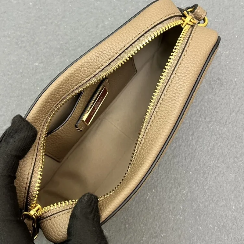 Valentino Taupe Leather Crossbody Bag 5045 - Image 8