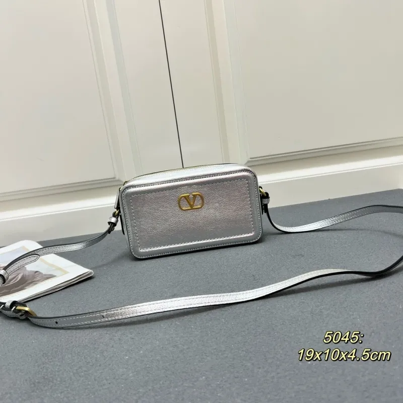 Valentino Silver Satchel Crossbody Bag 5045