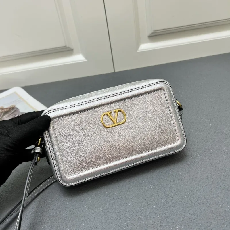 Valentino Silver Satchel Crossbody Bag 5045 - Image 3
