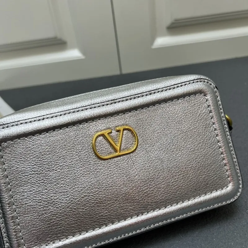 Valentino Silver Satchel Crossbody Bag 5045 - Image 4