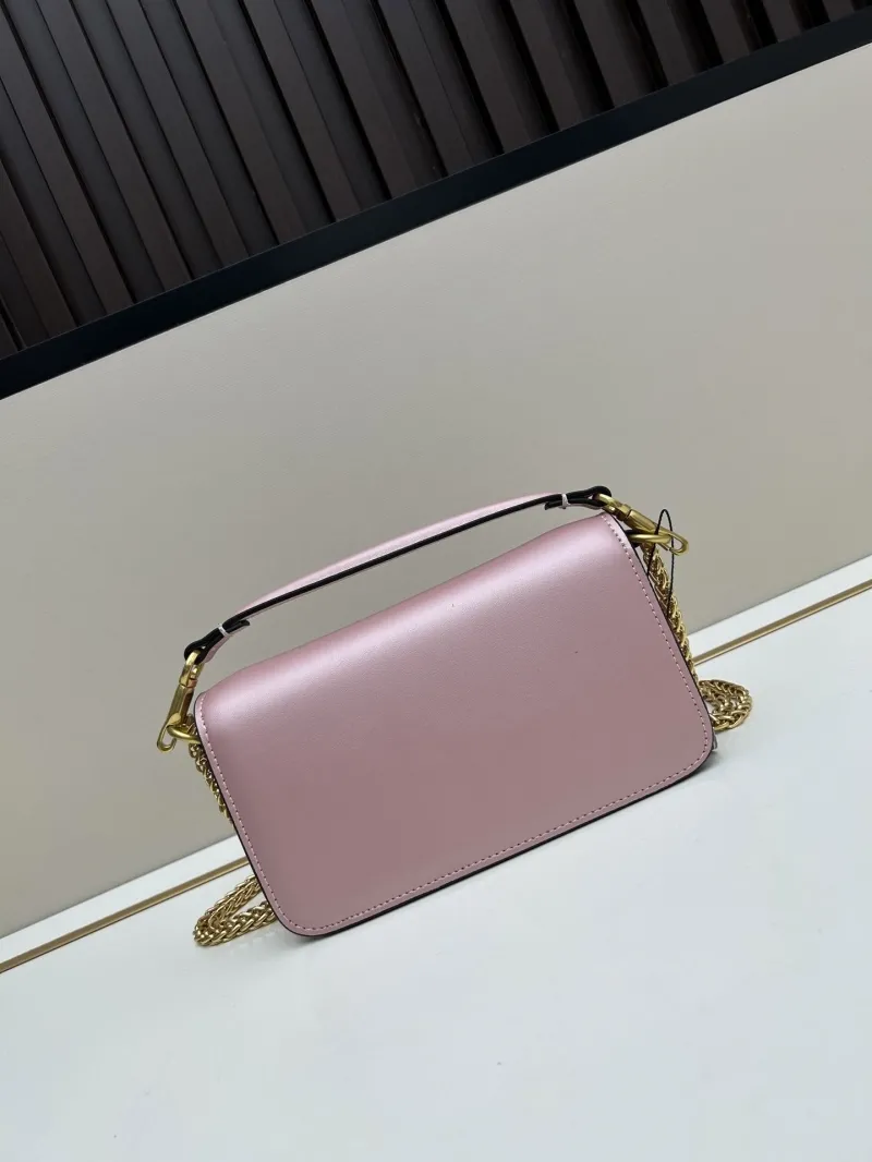 Valentino Pink Leather Satchel Bag 20265 - Image 3