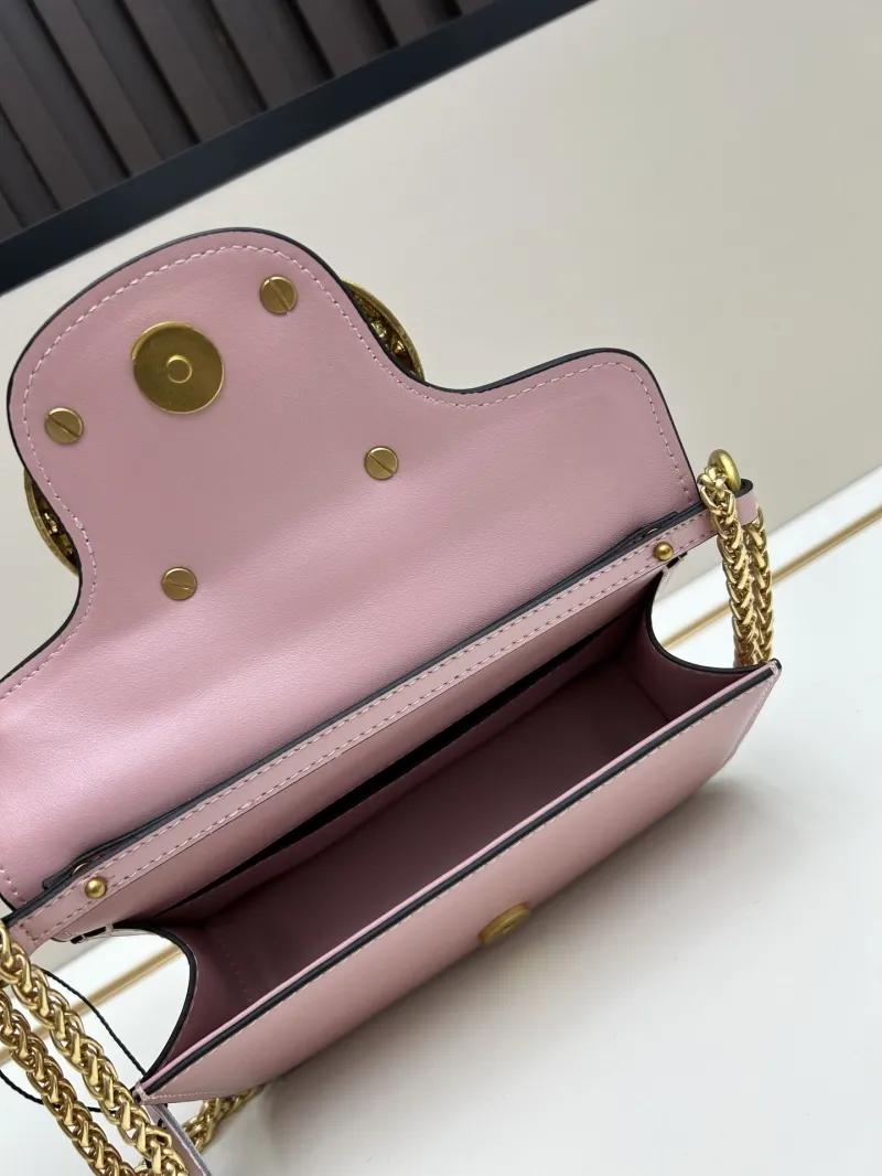 Valentino Pink Leather Satchel Bag 20265 - Image 7
