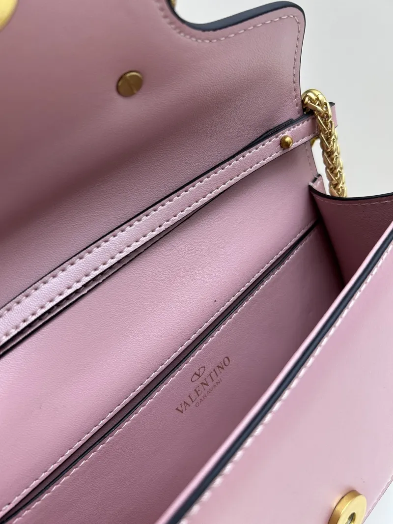Valentino Pink Leather Satchel Bag 20265 - Image 8