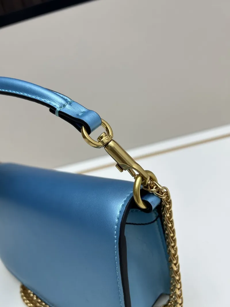 Valentino Blue Leather Crossbody Satchel Bag 20265 - Image 5