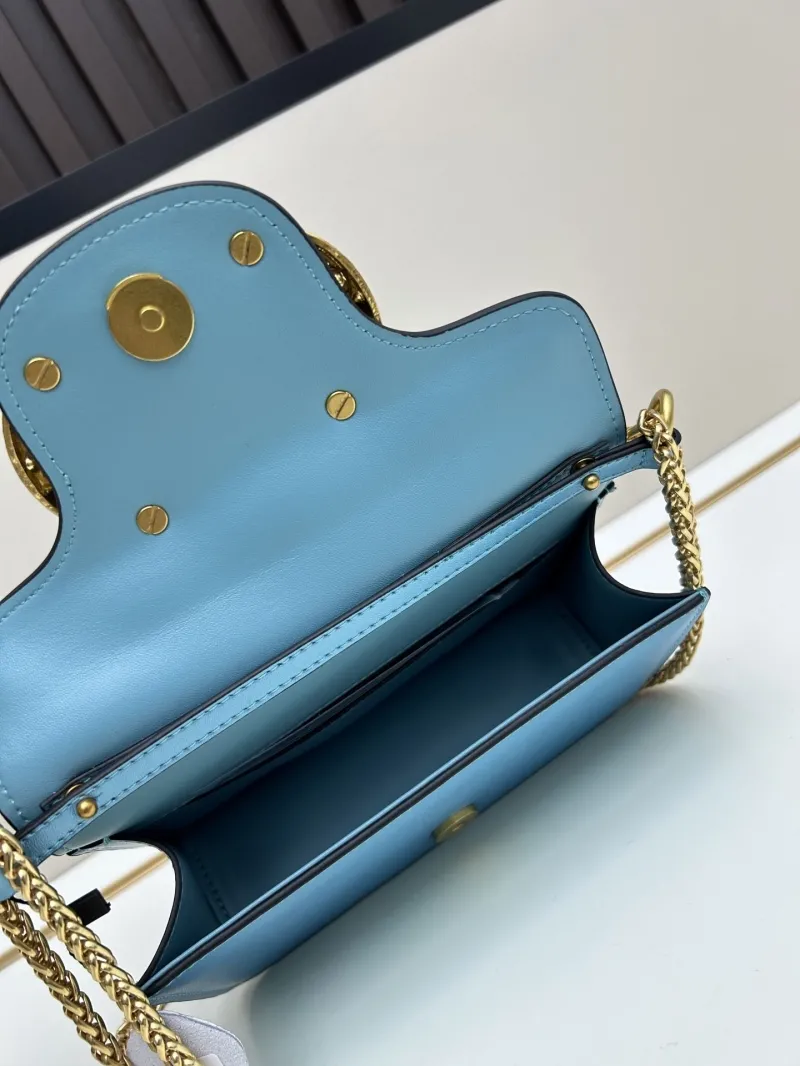 Valentino Blue Leather Crossbody Satchel Bag 20265 - Image 7