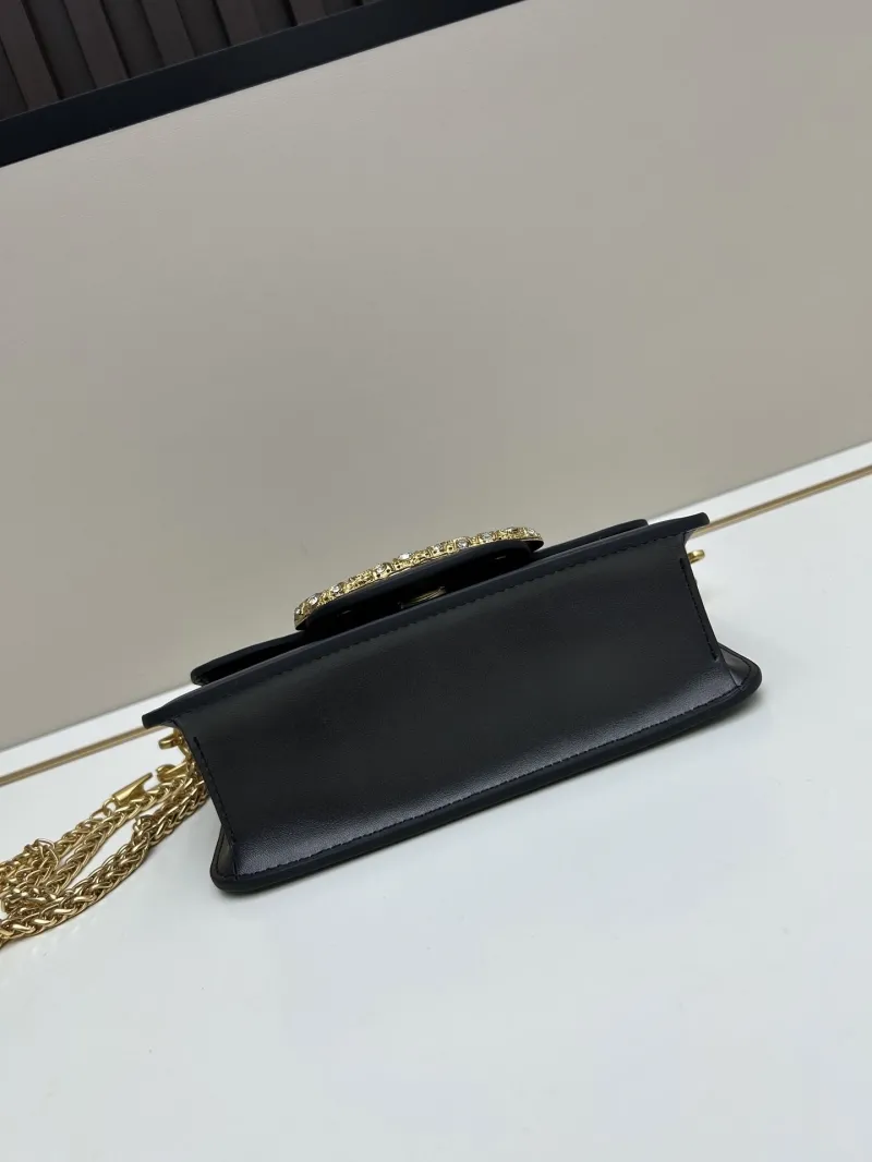 Valentino Black Leather Satchel Bag 20265 - Image 6
