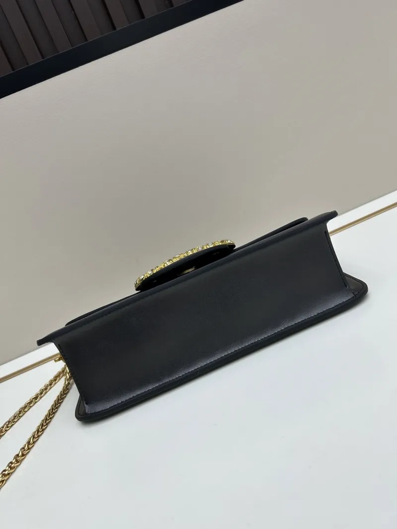 Valentino Black Leather Satchel Bag 20266 - Image 5
