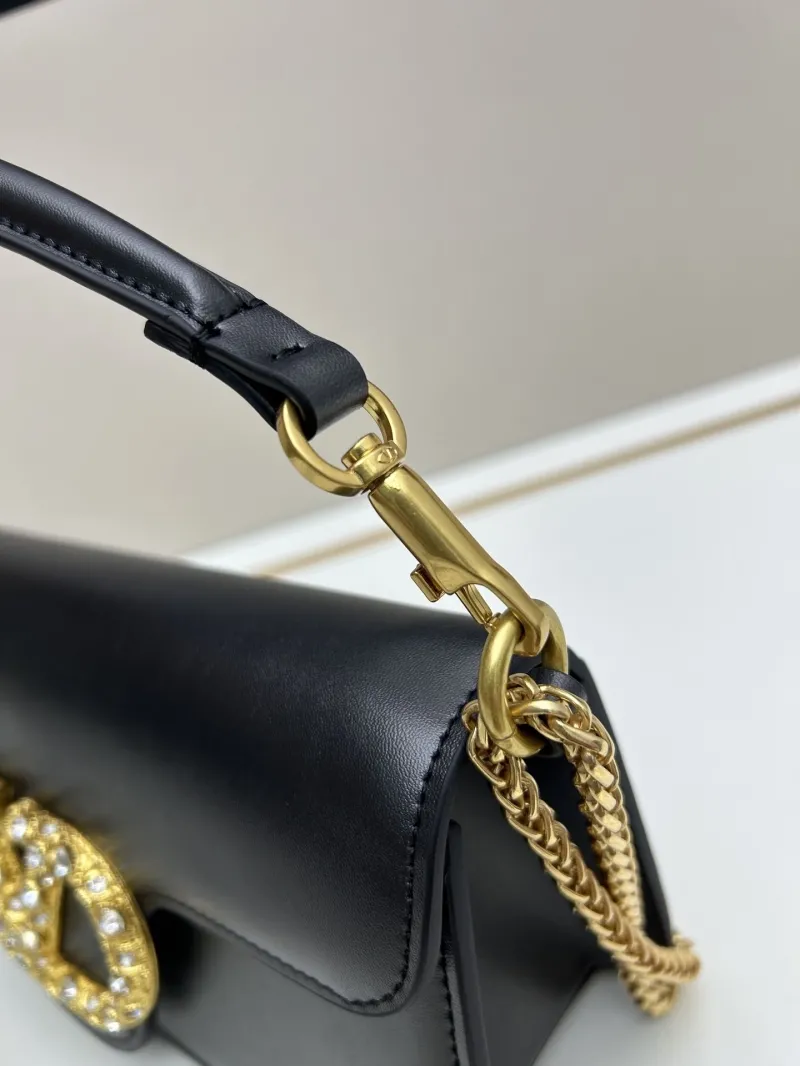 Valentino Black Leather Satchel Bag 20266 - Image 6