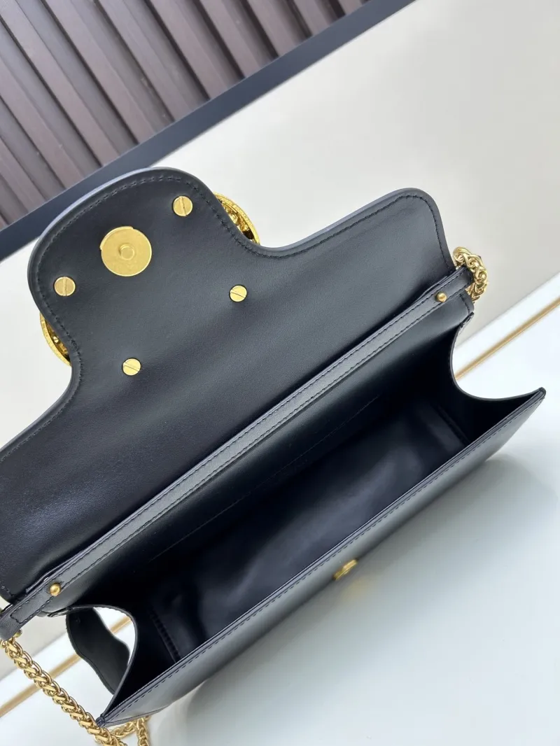 Valentino Black Leather Satchel Bag 20266 - Image 7