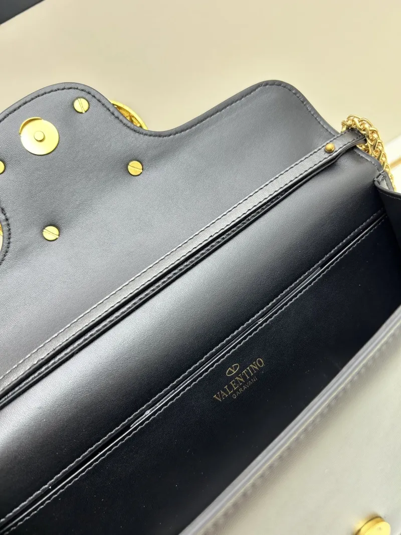 Valentino Black Leather Satchel Bag 20266 - Image 8