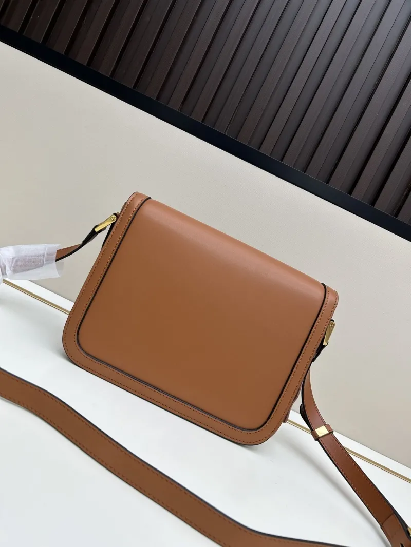 Valentino Brown Leather Satchel Crossbody Bag 20257 - Image 3