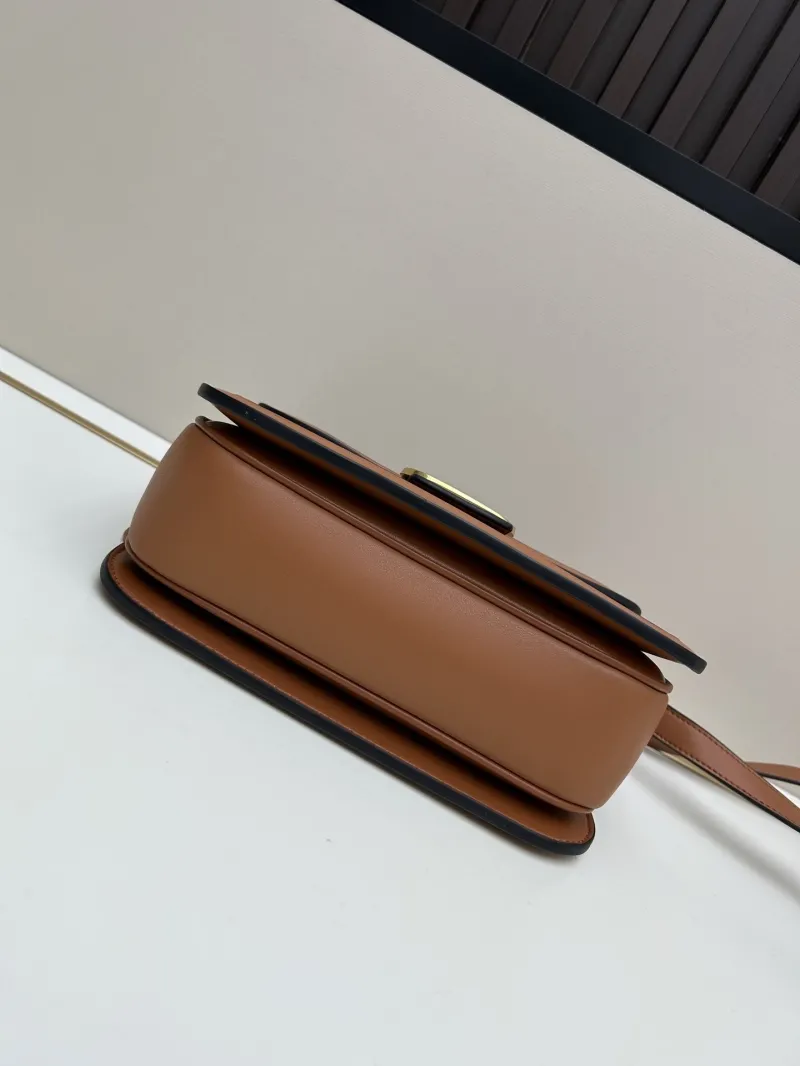 Valentino Brown Leather Satchel Crossbody Bag 20257 - Image 6