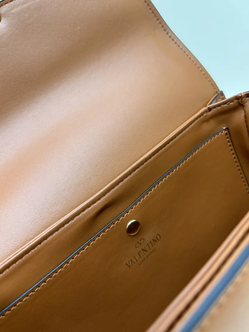 Valentino Brown Leather Satchel Crossbody Bag 20257 - Image 8