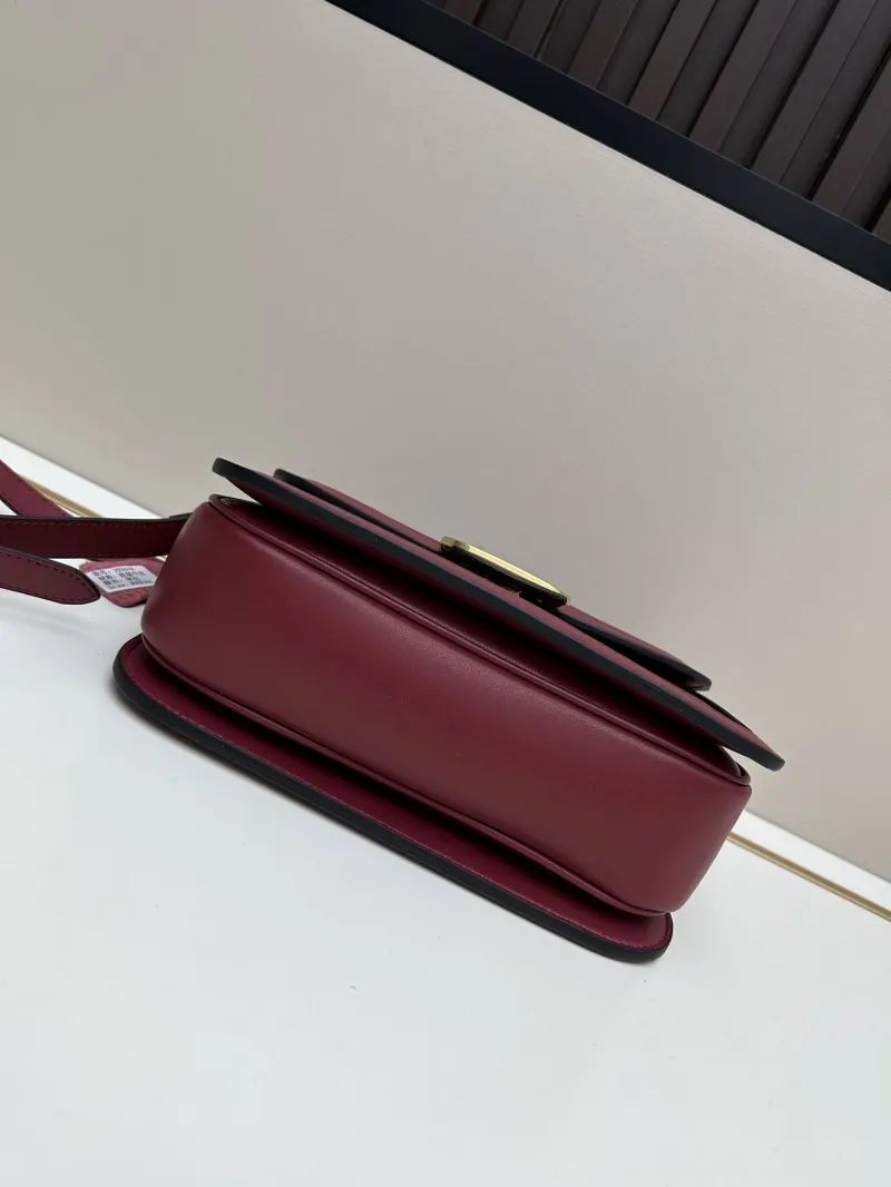 Valentino Burgundy Crossbody Satchel Bag 20257 - Image 5