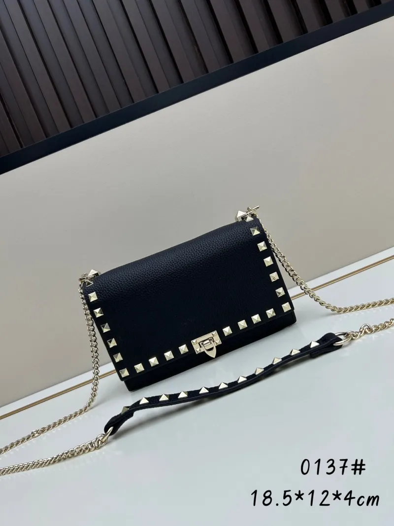 Valentino Black Rockstud Crossbody Bag 0137