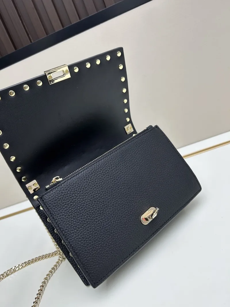 Valentino Black Rockstud Crossbody Bag 0137 - Image 6
