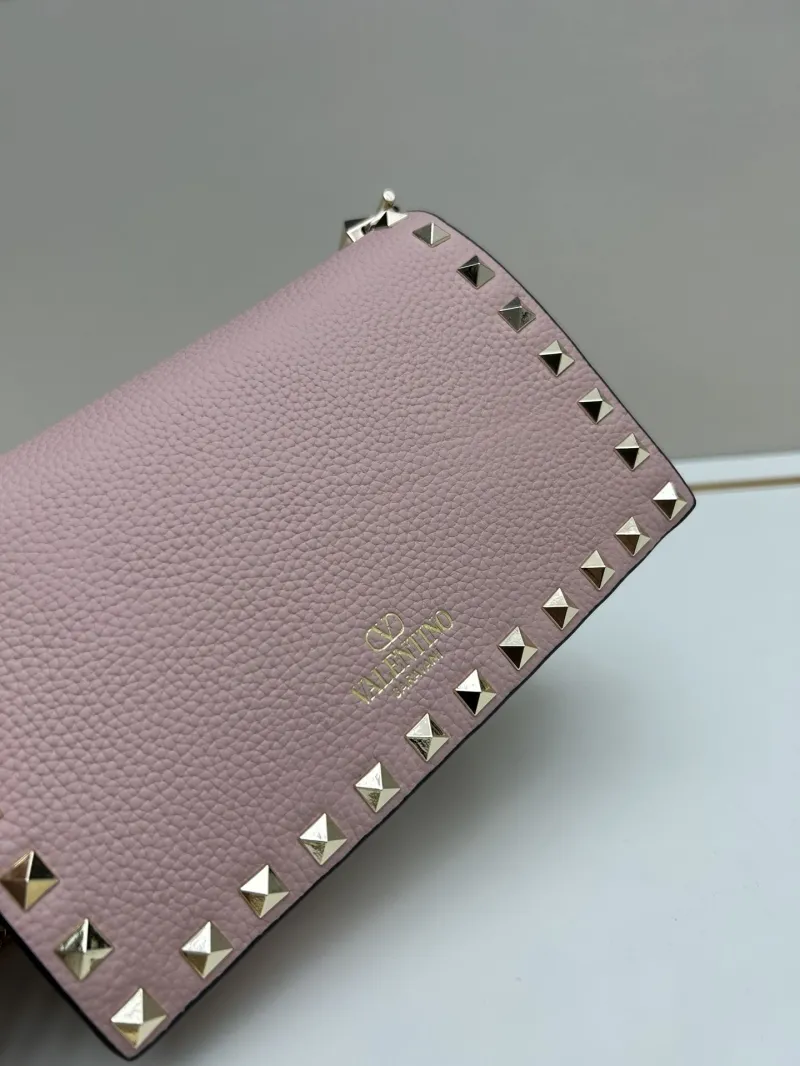 Valentino Pink Rockstud Chain Crossbody Bag 0137 - Image 3