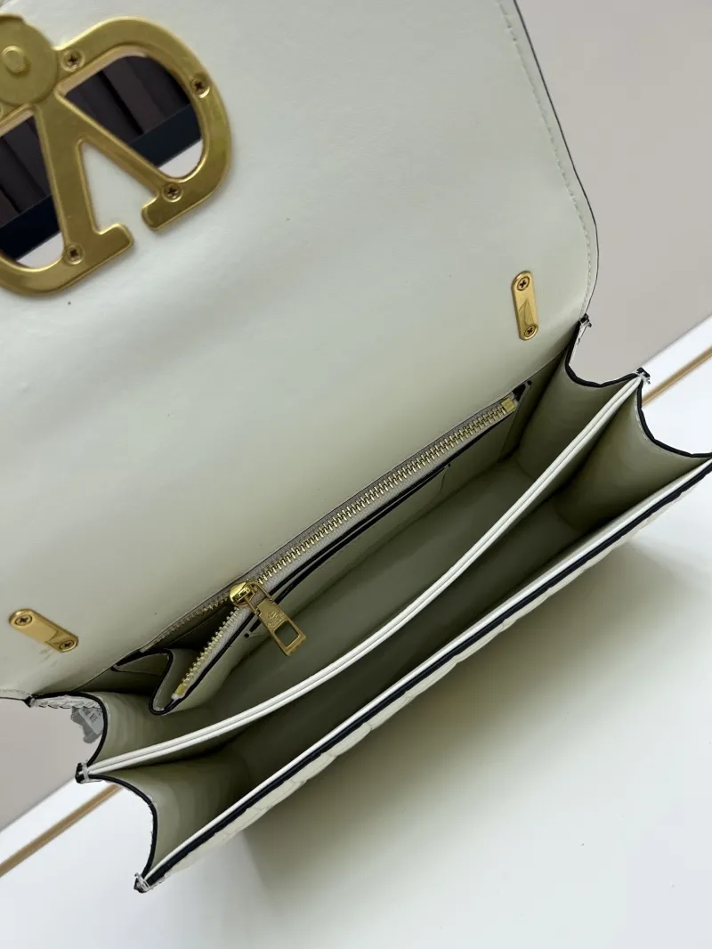 Valentino White Crocodile Leather Satchel Bag 20261-1 - Image 7