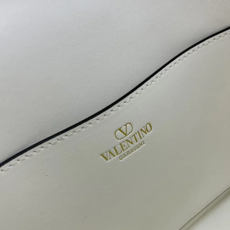 Valentino White Leather Satchel Crossbody Bag 0129 - Image 9