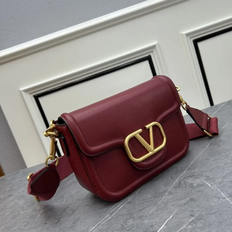 Alternative view of Valentino Burgundy Crossbody Satchel Bag 0129