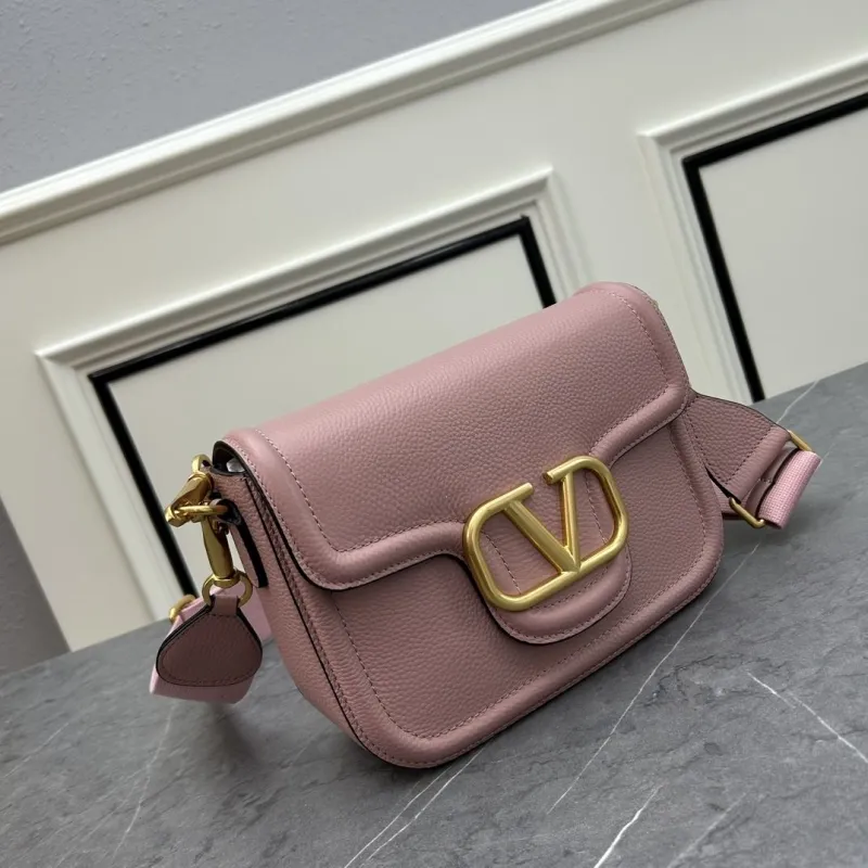 Alternative view of Valentino Pink Leather Satchel Crossbody Bag 0129