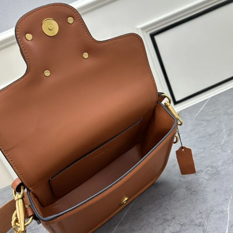 Valentino Brown Leather Crossbody Satchel Bag 0129 - Image 8