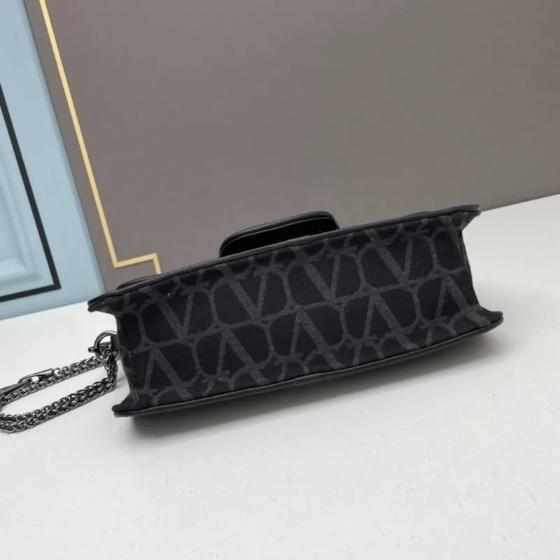 Valentino Black Chain Satchel Bag 5103 - Image 5