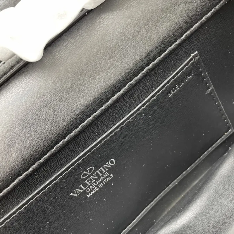 Valentino Black Chain Satchel Bag 5103 - Image 8