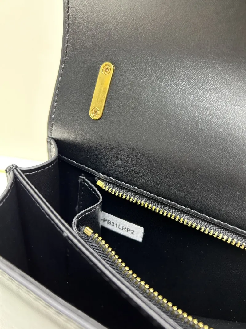 Valentino Black Leather Chain Satchel Bag 20261 - Image 8