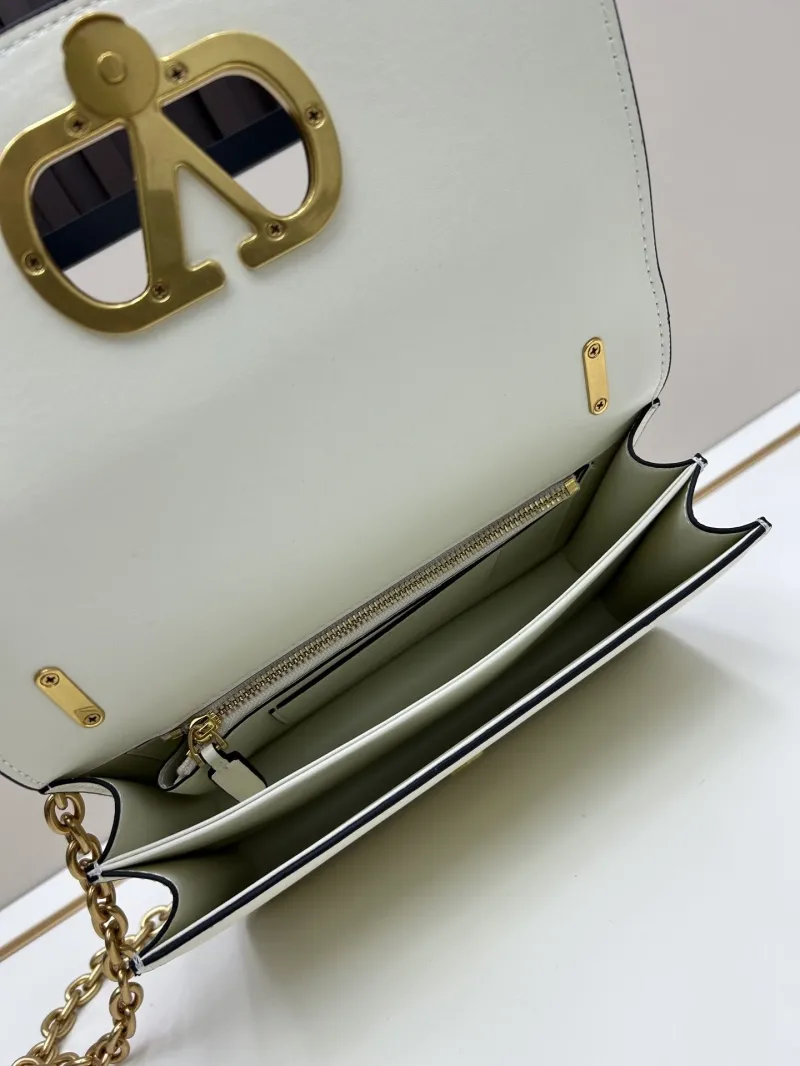 Valentino White Chain Crossbody Satchel Bag 20261 - Image 7