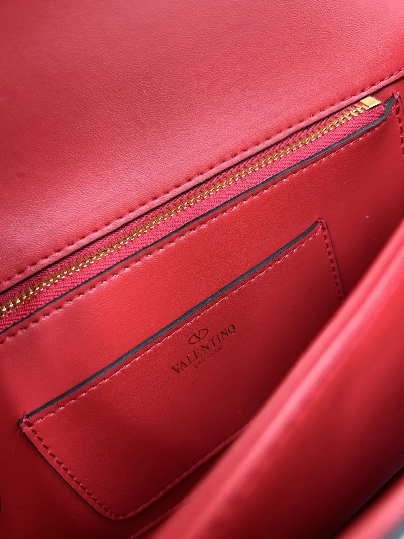 Valentino Red Leather Satchel Bag 20261 - Image 8