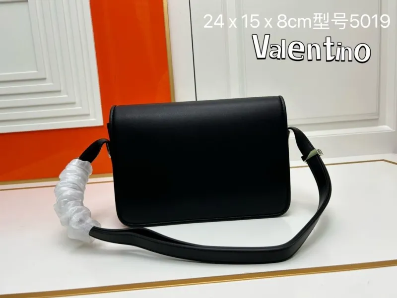Alternative view of Valentino Black Leather Crossbody Bag Model 5019