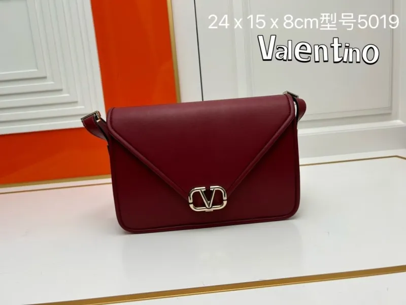 Valentino Maroon Satchel Crossbody Bag Model 5019