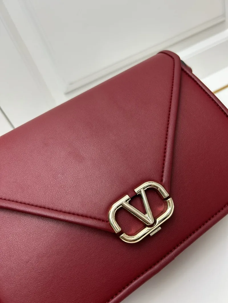 Valentino Maroon Satchel Crossbody Bag Model 5019 - Image 4