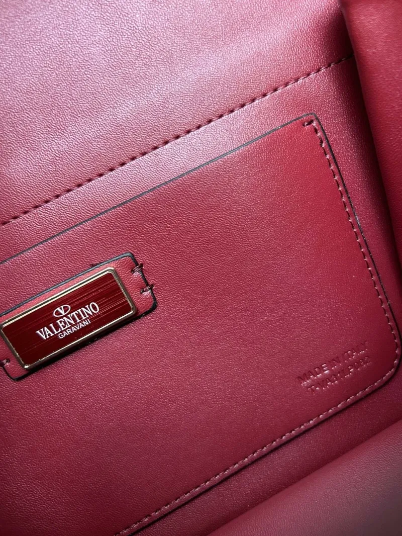 Valentino Maroon Satchel Crossbody Bag Model 5019 - Image 8