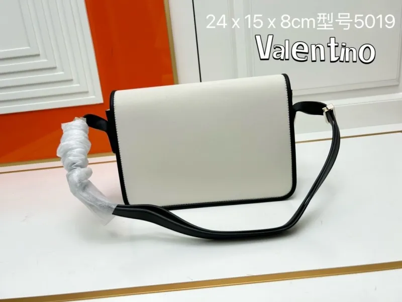 Alternative view of Valentino 5019 White Black Crossbody Bag