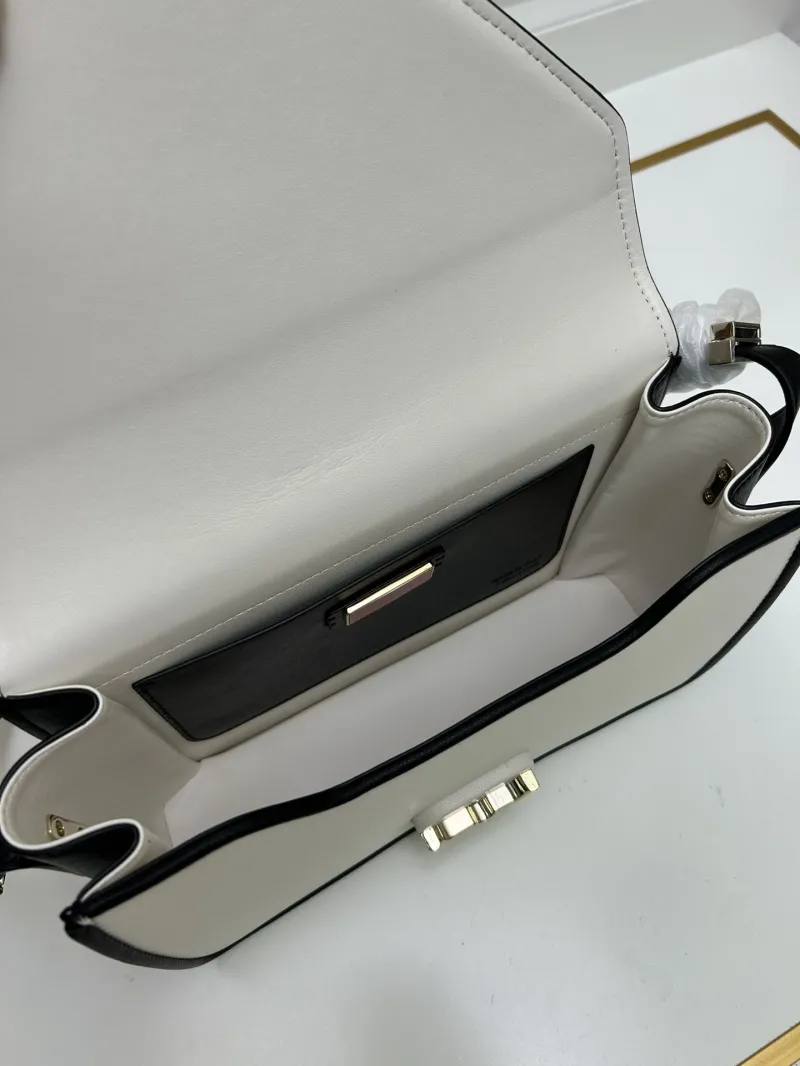 Valentino 5019 White Black Crossbody Bag - Image 8