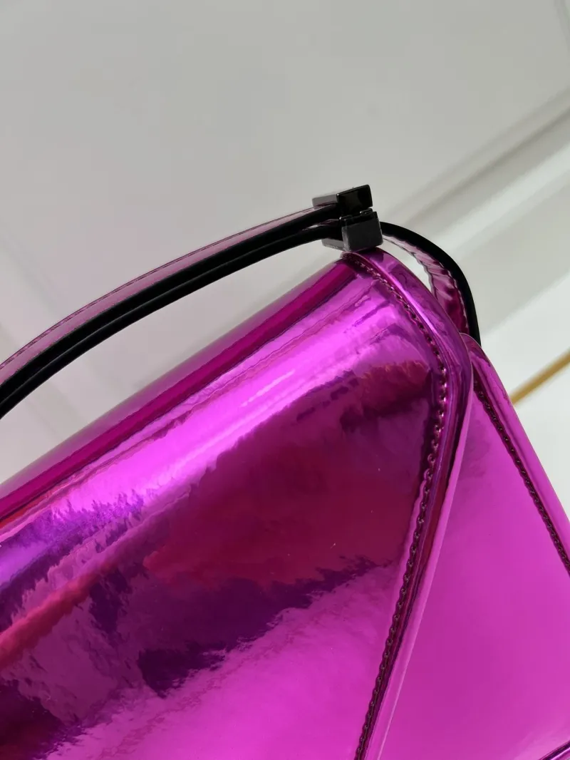 Valentino Metallic Fuchsia Satchel Bag 24x15x8cm Model 5019 - Image 4
