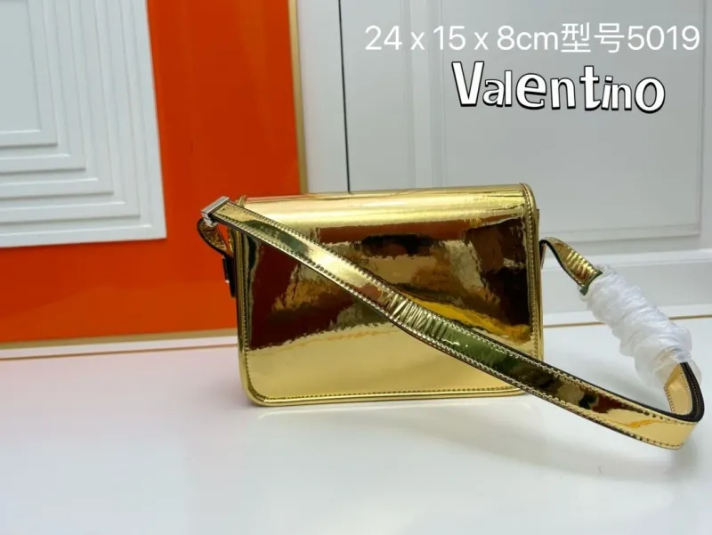 Alternative view of Valentino Gold Crossbody Bag Model 5019