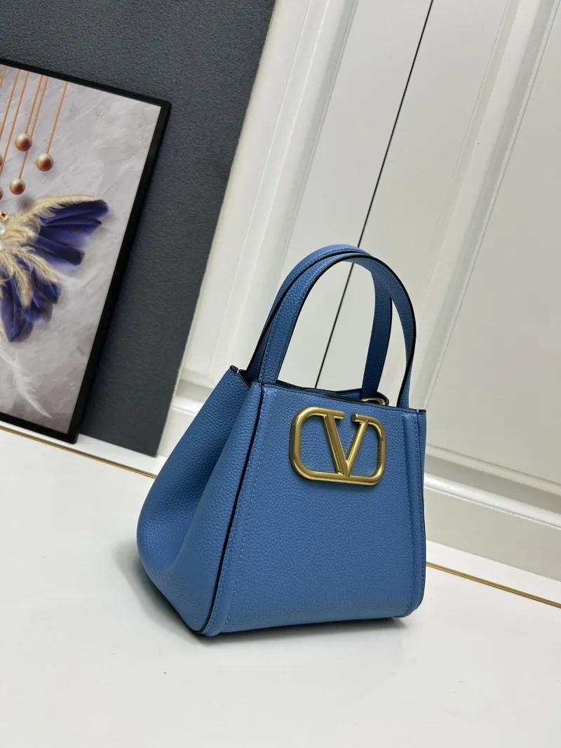 Alternative view of Valentino Blue Small Leather Satchel Bag 5041
