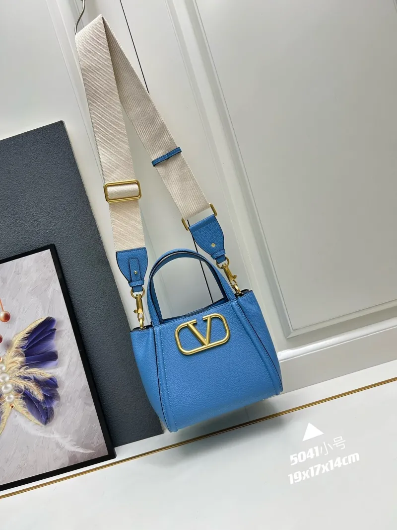 Valentino Blue Small Leather Satchel Bag 5041 - Image 4