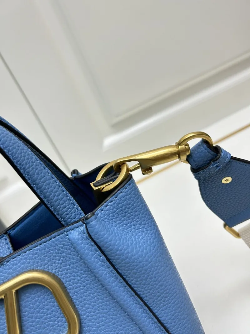 Valentino Blue Small Leather Satchel Bag 5041 - Image 5