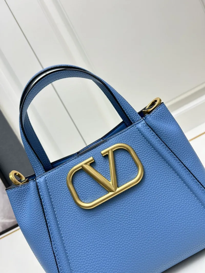 Valentino Blue Small Leather Satchel Bag 5041 - Image 6