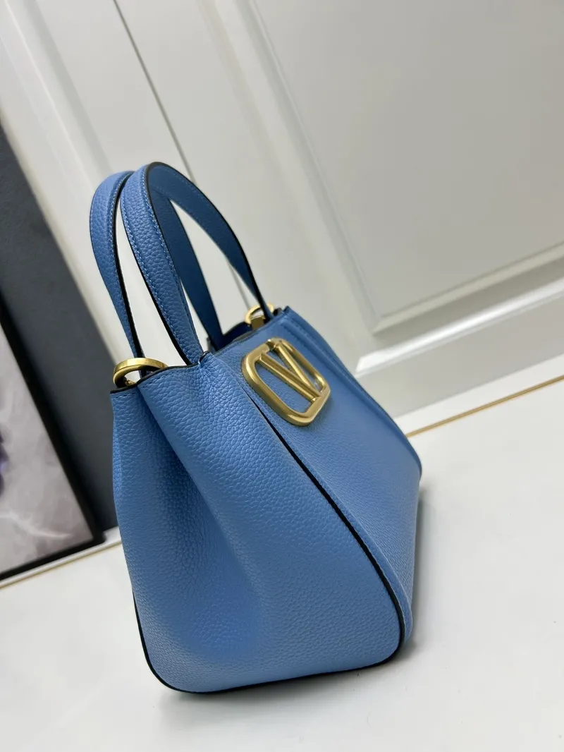 Valentino Blue Small Leather Satchel Bag 5041 - Image 7