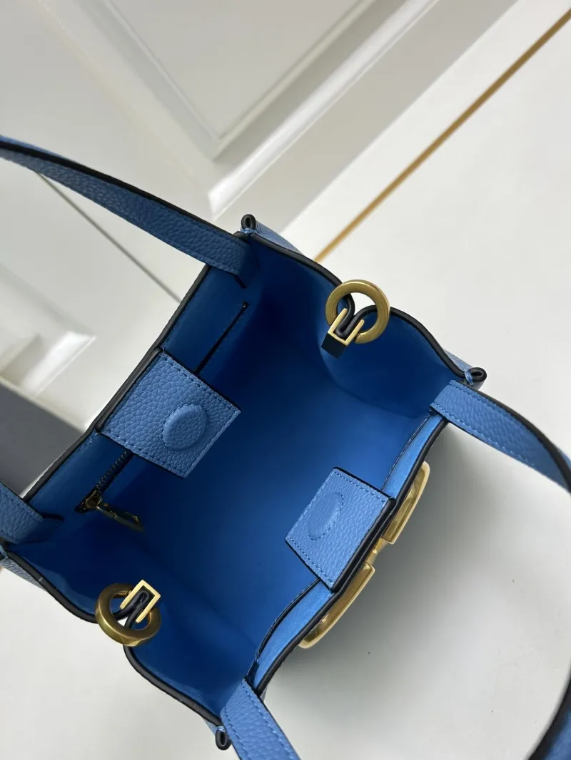 Valentino Blue Small Leather Satchel Bag 5041 - Image 9