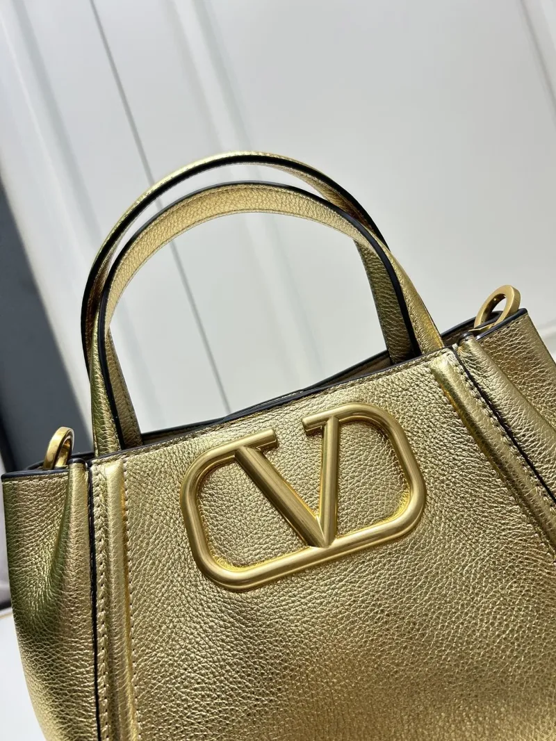 Valentino Gold Small Satchel Crossbody Bag 5041 - Image 6