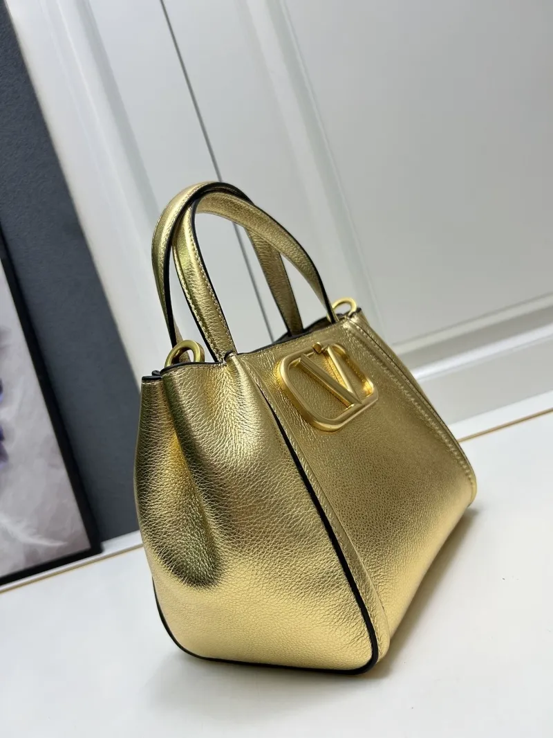Valentino Gold Small Satchel Crossbody Bag 5041 - Image 7