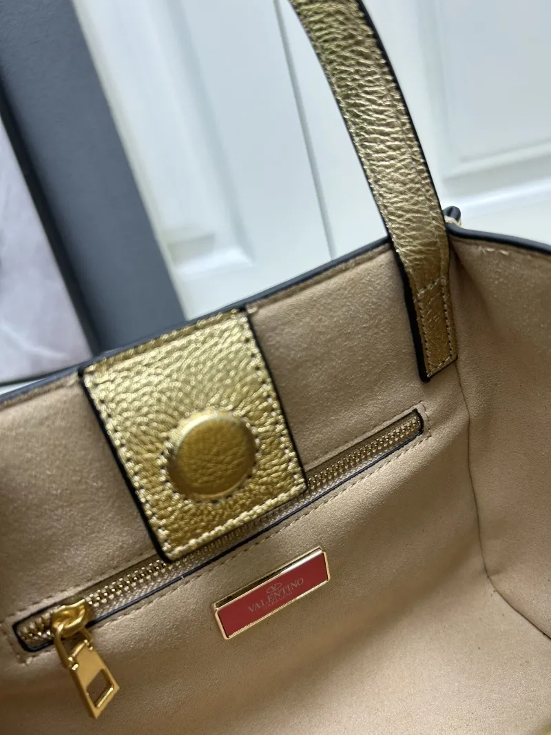 Valentino Gold Small Satchel Crossbody Bag 5041 - Image 10