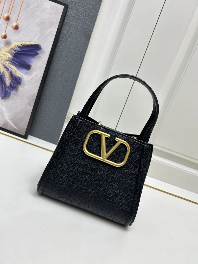 Alternative view of Valentino Small Black Leather Satchel Bag 5041