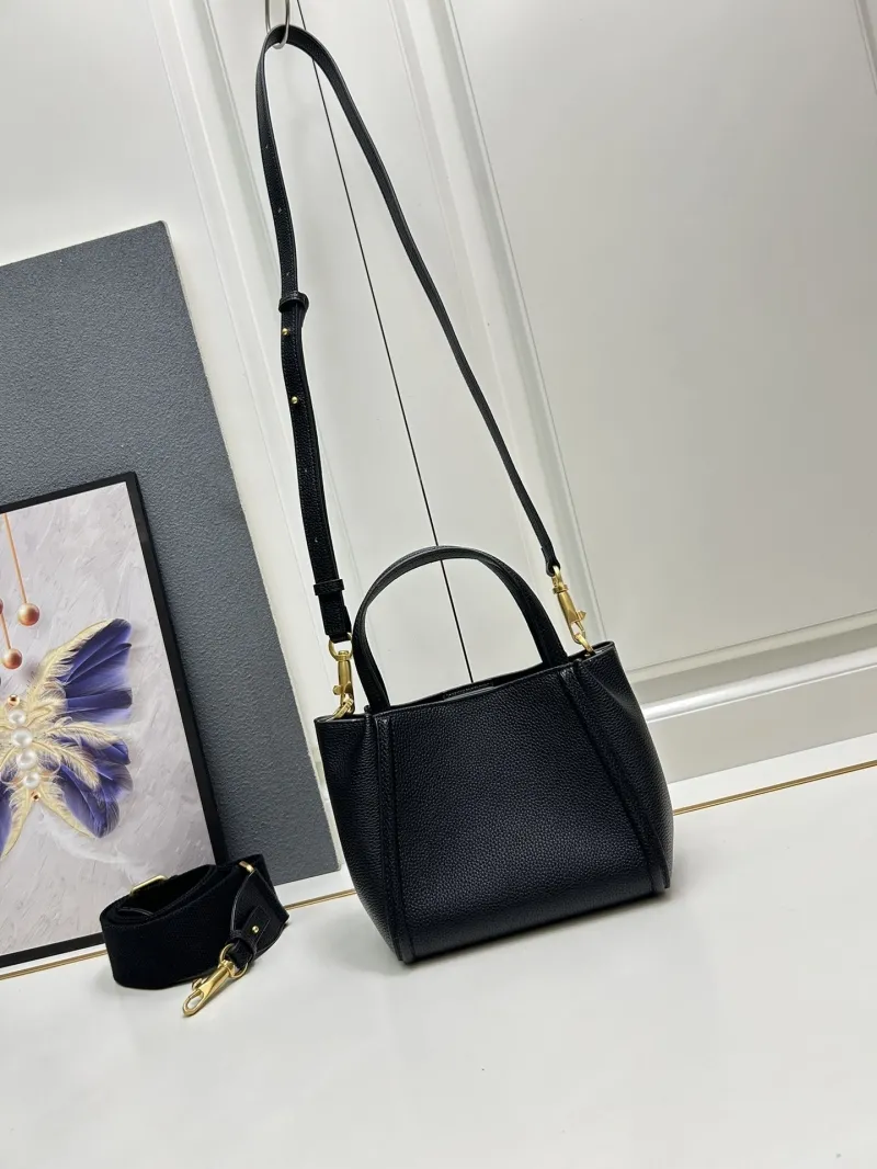 Valentino Small Black Leather Satchel Bag 5041 - Image 3